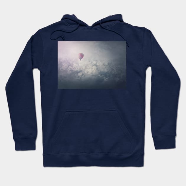 balloon above the clouds Hoodie by psychoshadow